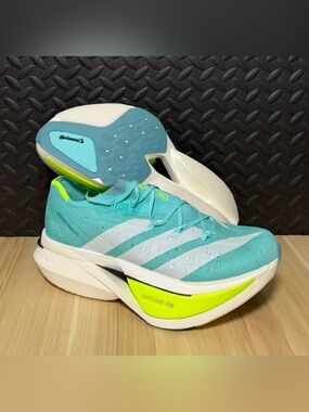 Adidas Adizero Prime X 3 Strung Flash Aqua Mens Size 11 Running Shoes JR2598